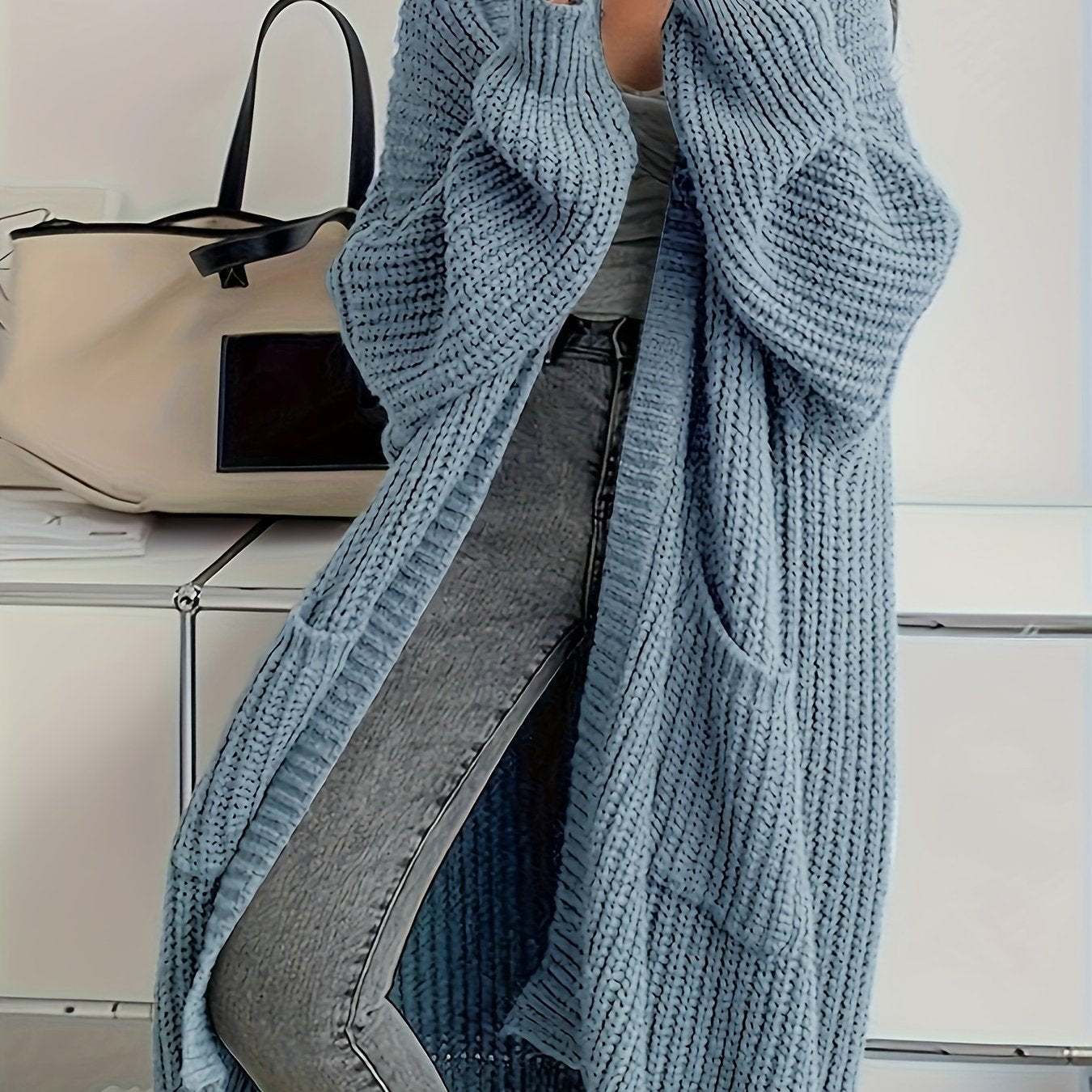 LUMMÉRAS Long Knit Open Cardigan