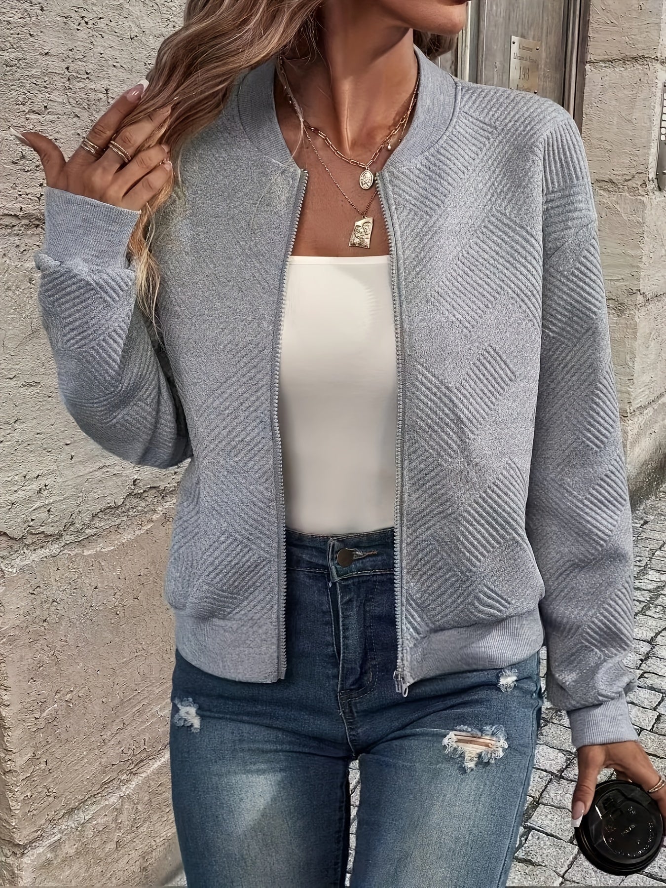 Leichte Reißverschlussjacke für Damen