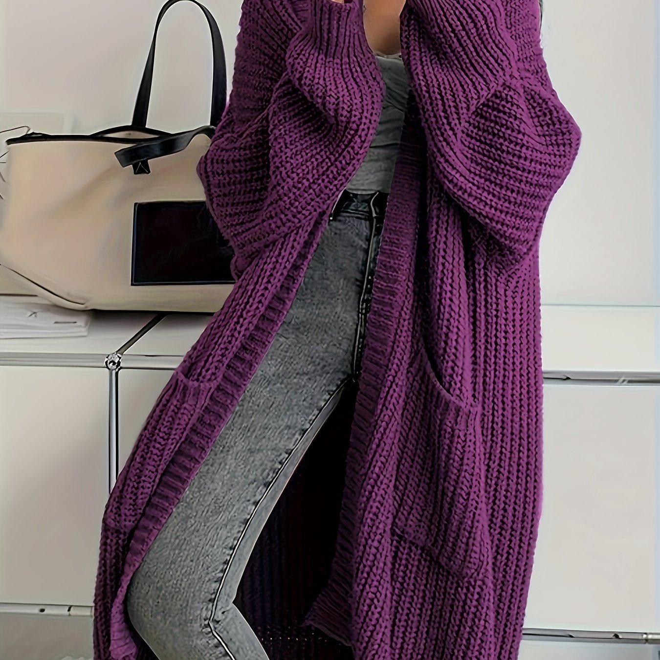 LUMMÉRAS Long Knit Open Cardigan