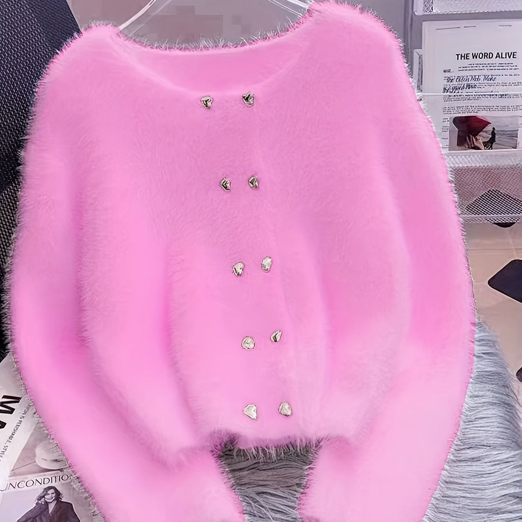 LUMMÉRAS Faux Mink Soft Knit Sweater