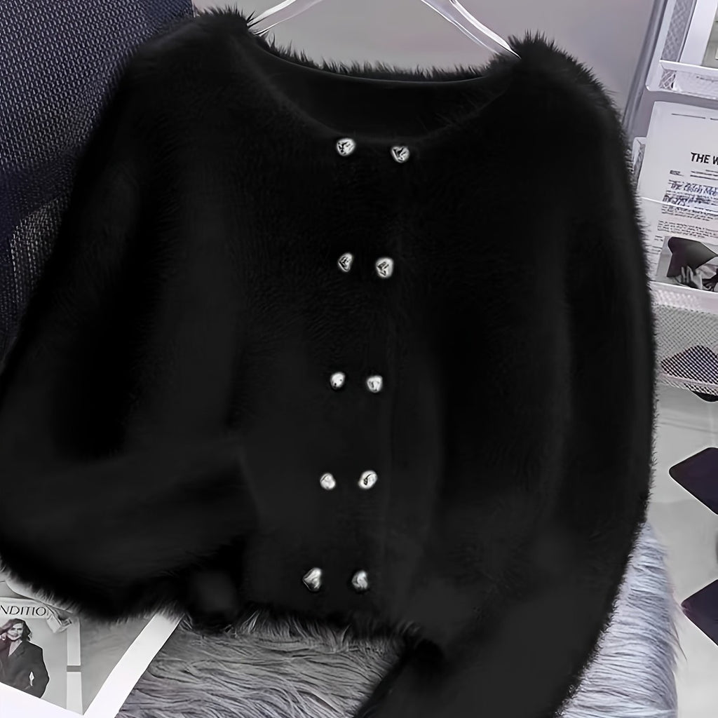 LUMMÉRAS Faux Mink Soft Knit Sweater