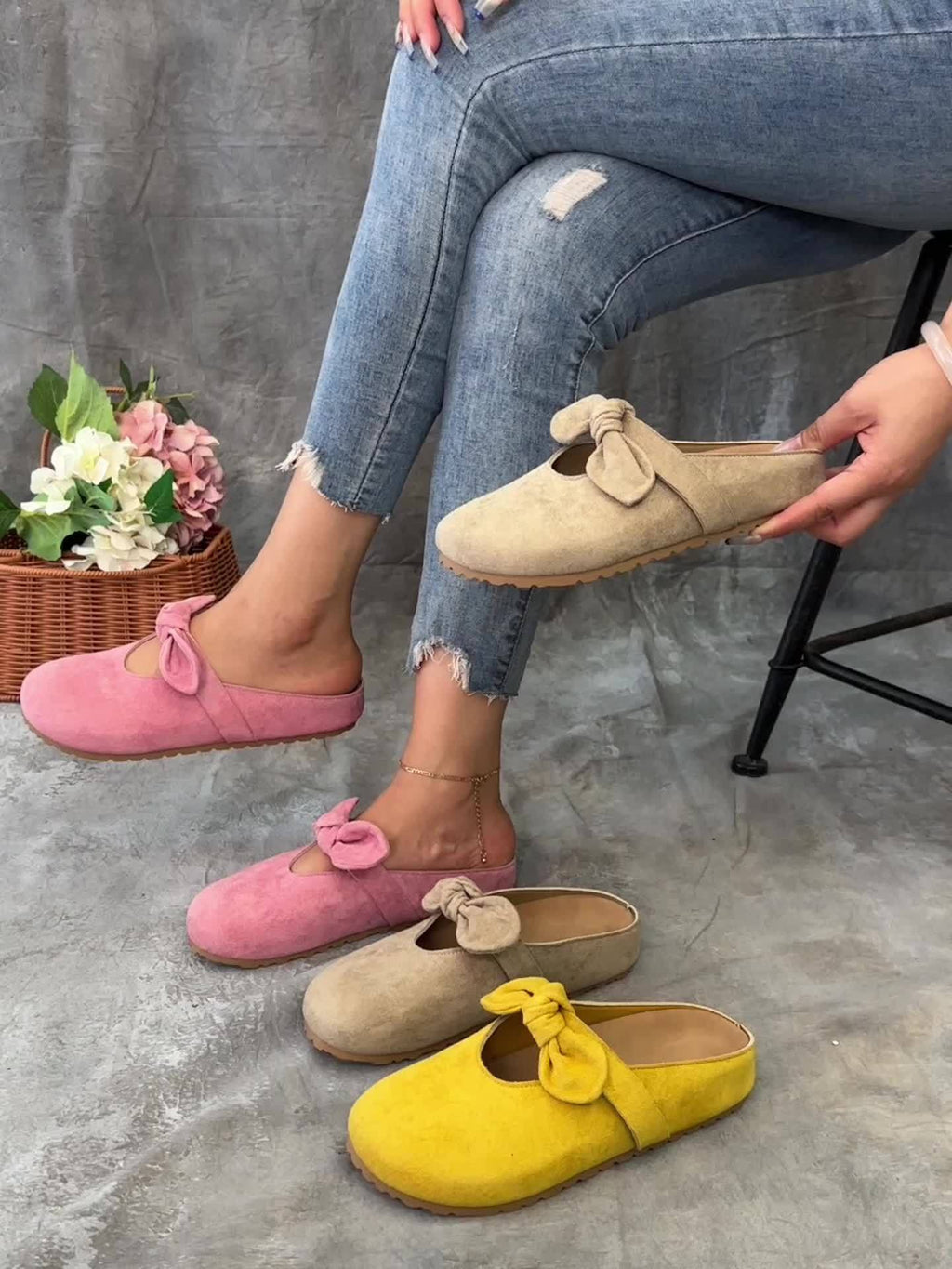 LUMMÉRAS Cozy Bloom Platform Mules