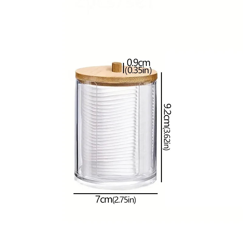 LUMMÉRAS Organizer-Glas aus Acryl mit Bambusdeckel