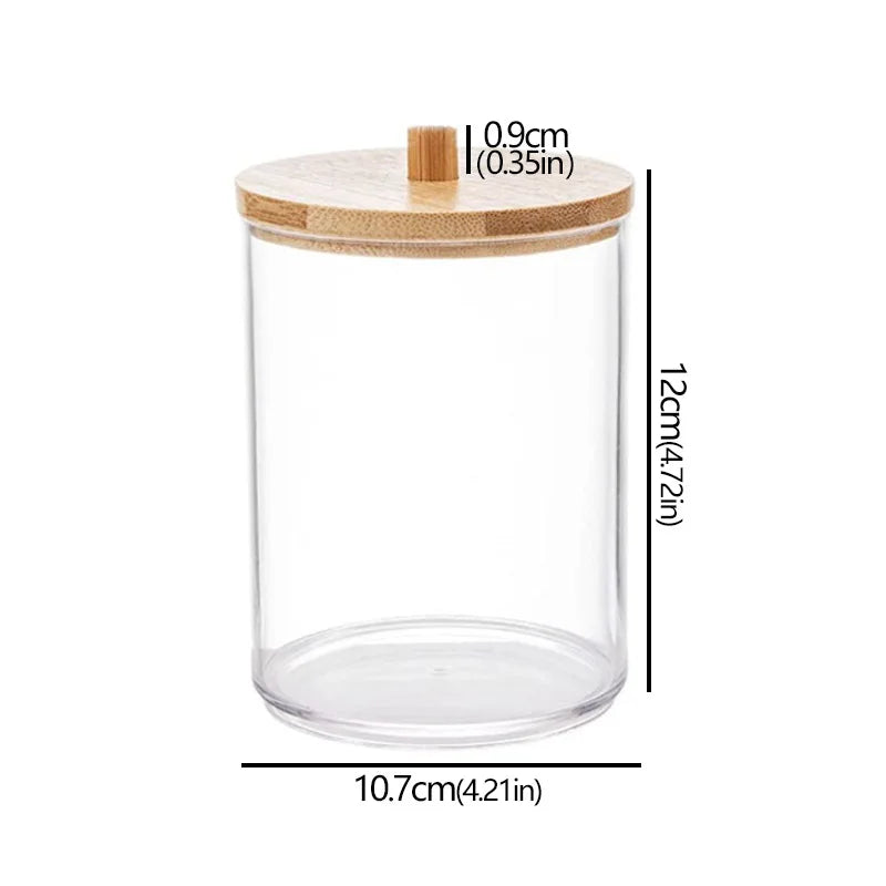 LUMMÉRAS Organizer-Glas aus Acryl mit Bambusdeckel