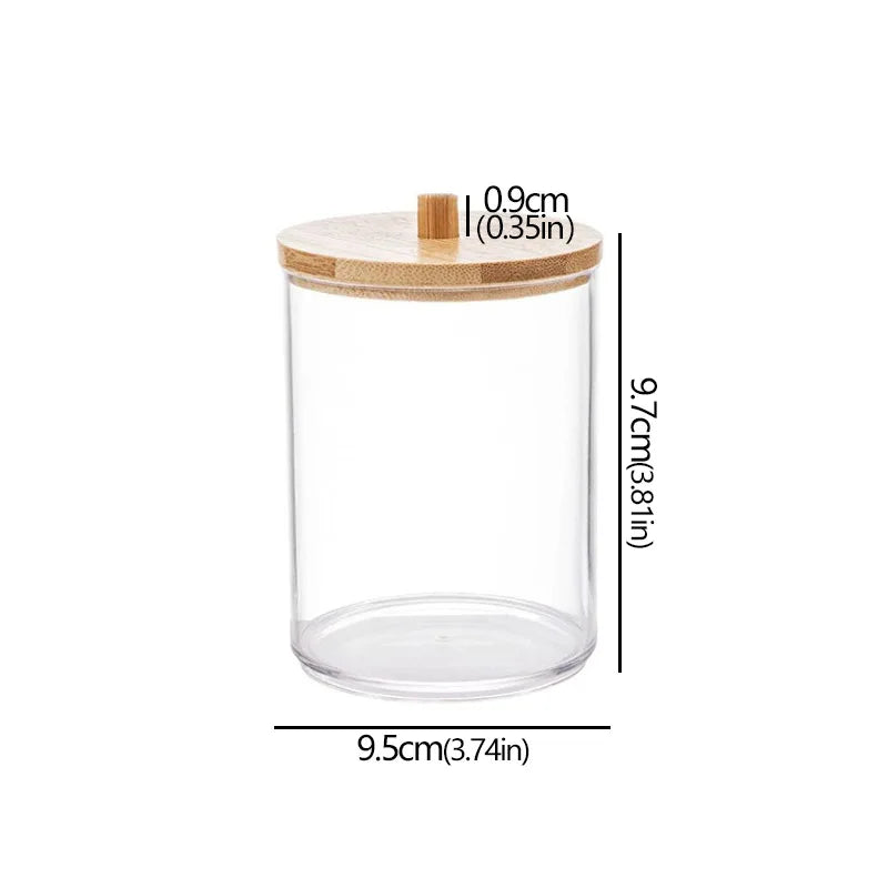 LUMMÉRAS Organizer-Glas aus Acryl mit Bambusdeckel