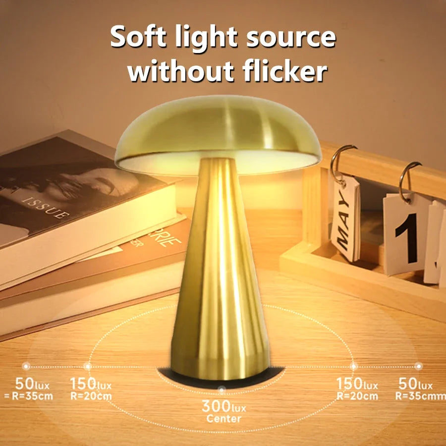 LUMMÉRAS Dänische Pilz-Touch-Lampe