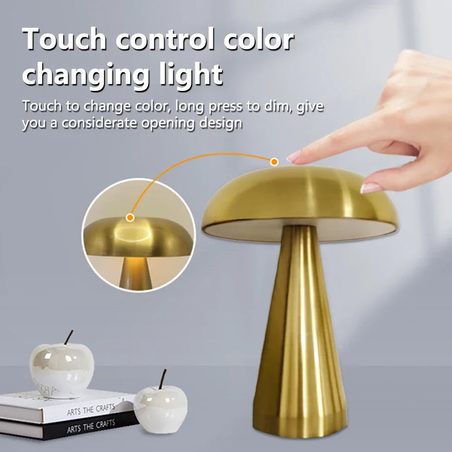 LUMMÉRAS Dänische Pilz-Touch-Lampe