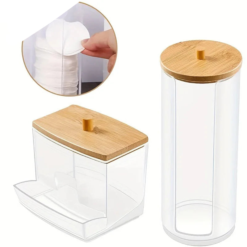 LUMMÉRAS Organizer-Glas aus Acryl mit Bambusdeckel