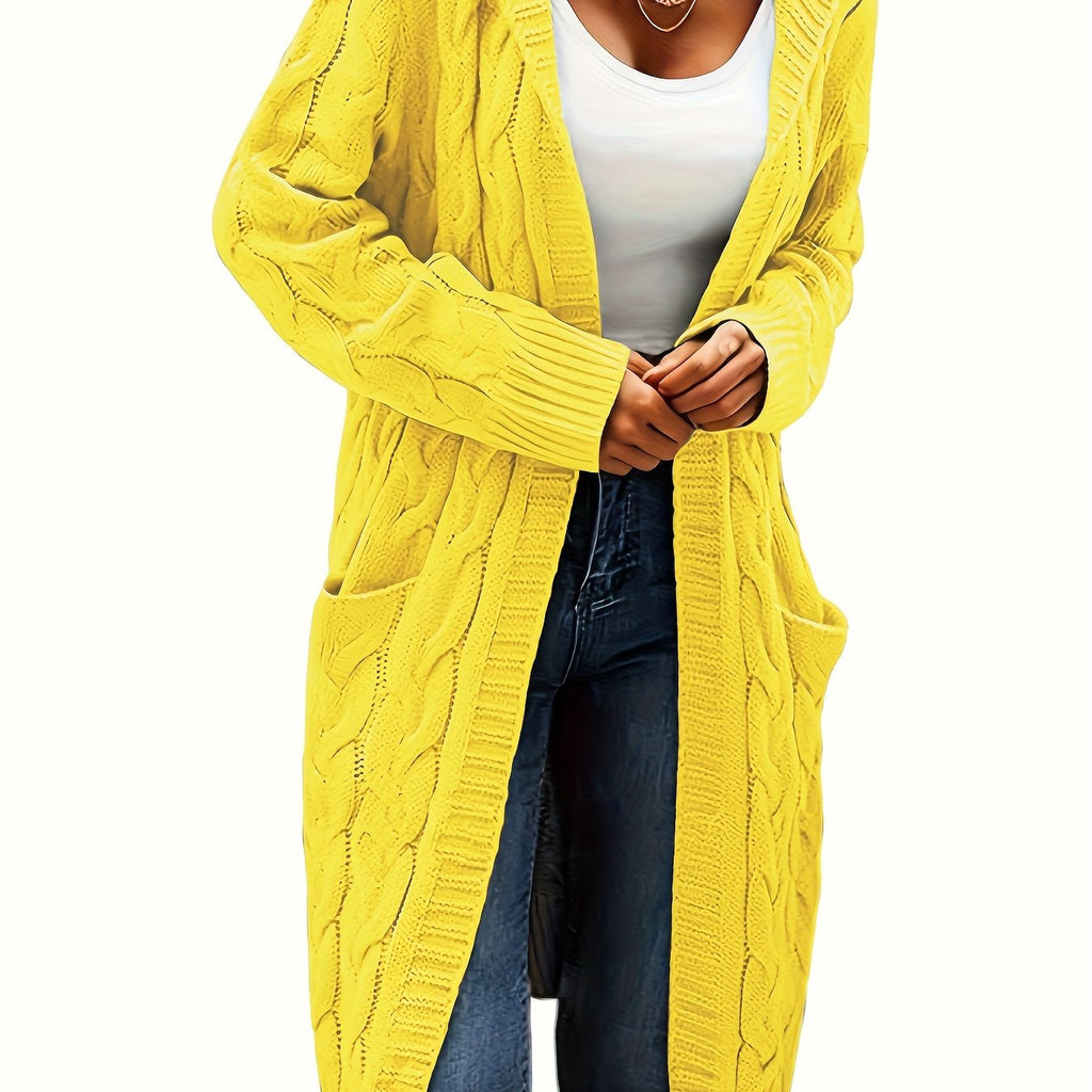 Damen-Cardigan mit offener Vorderseite und Taschen