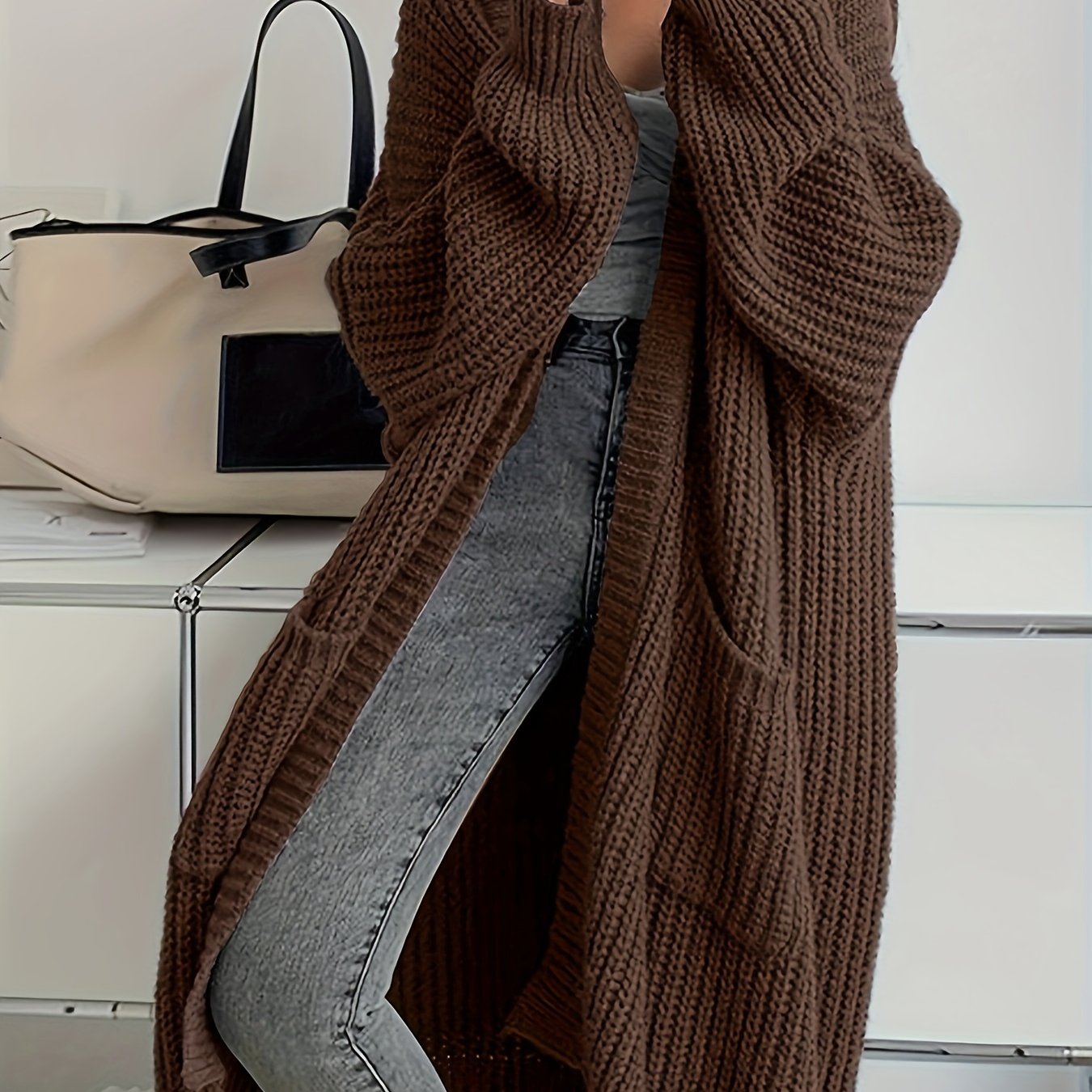 LUMMÉRAS Long Knit Open Cardigan