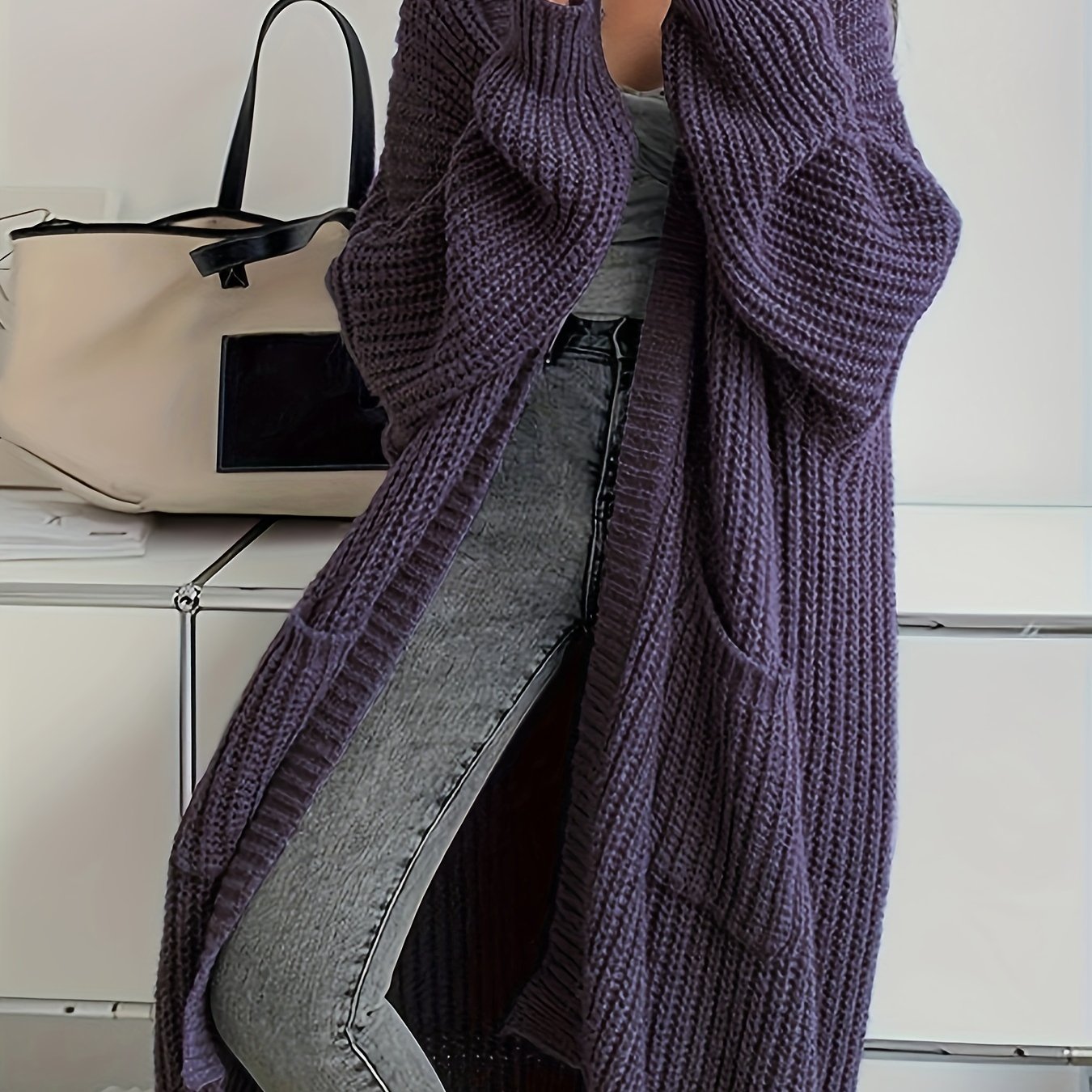 LUMMÉRAS Long Knit Open Cardigan