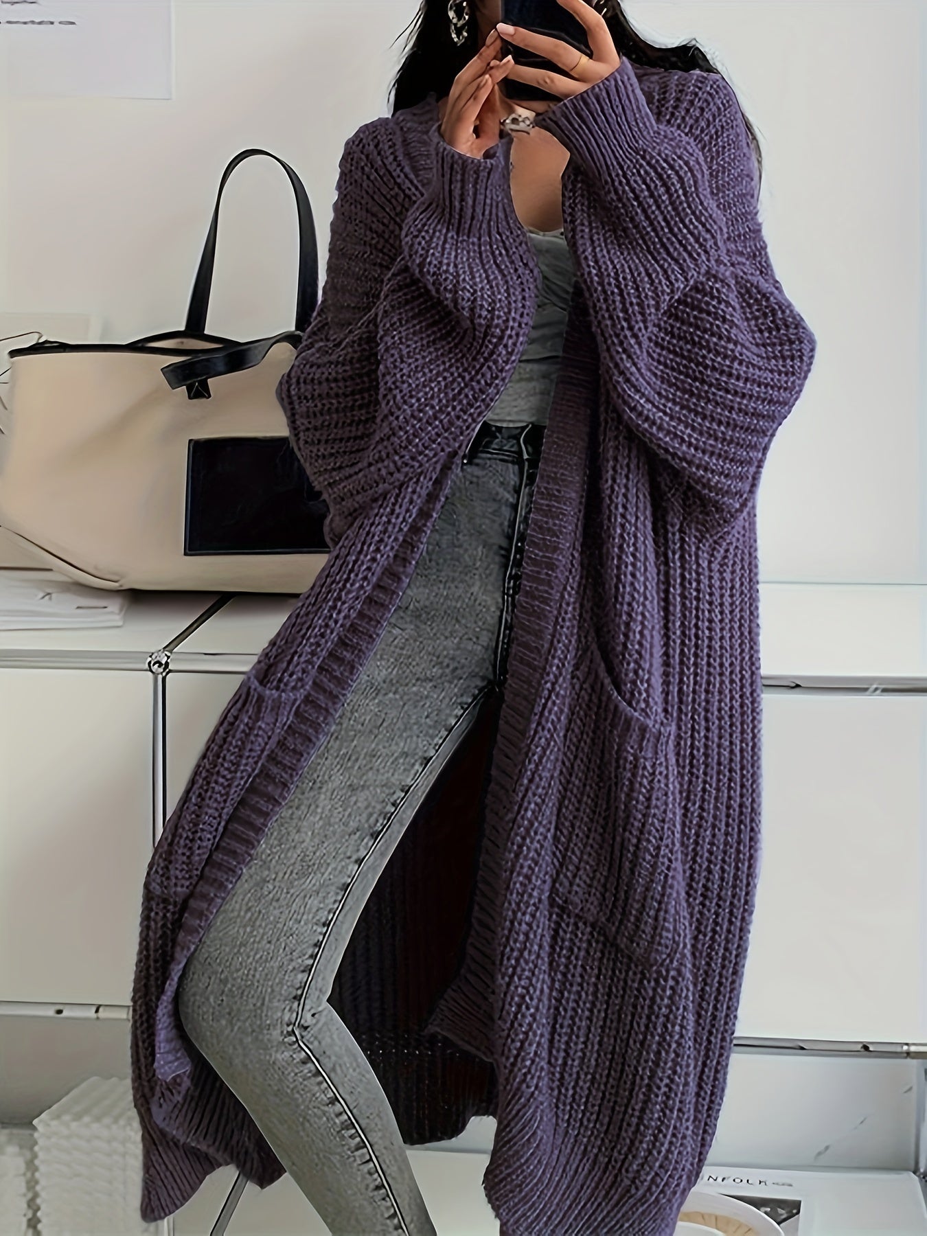 LUMMÉRAS Long Knit Open Cardigan