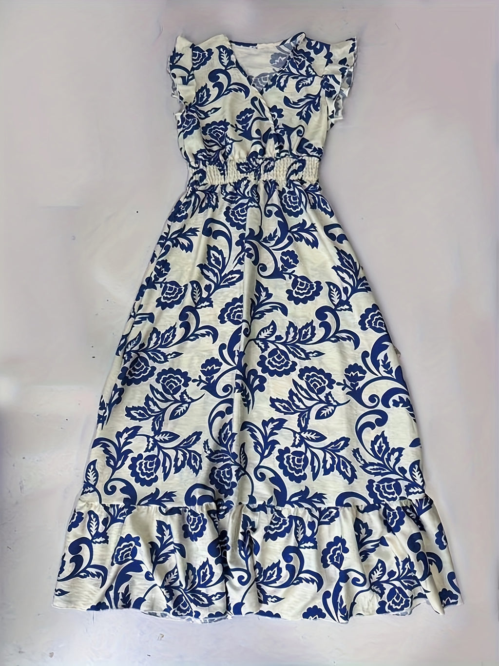 Elegantes Maxikleid mit tiefem V-Ausschnitt