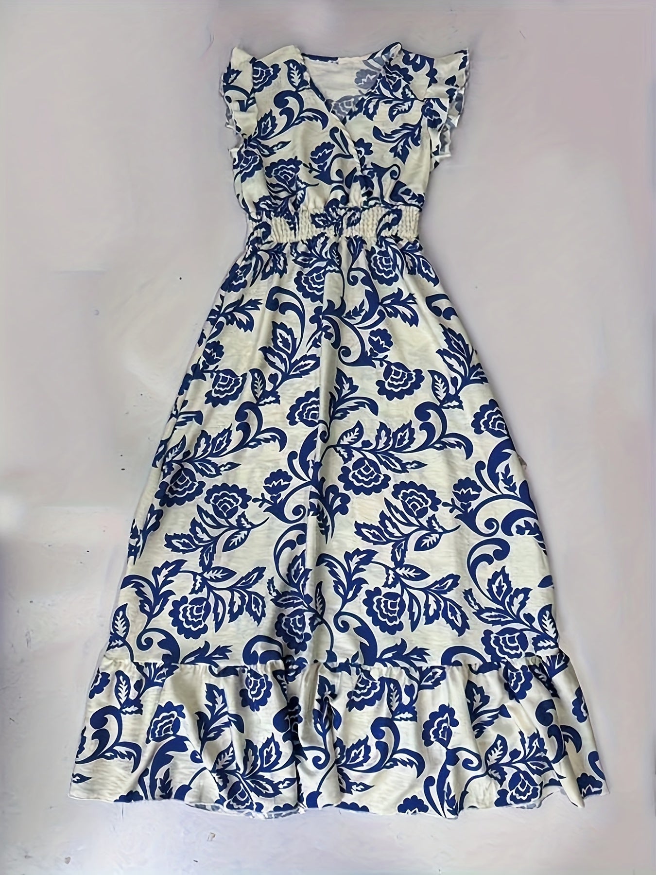 Elegantes Maxikleid mit tiefem V-Ausschnitt