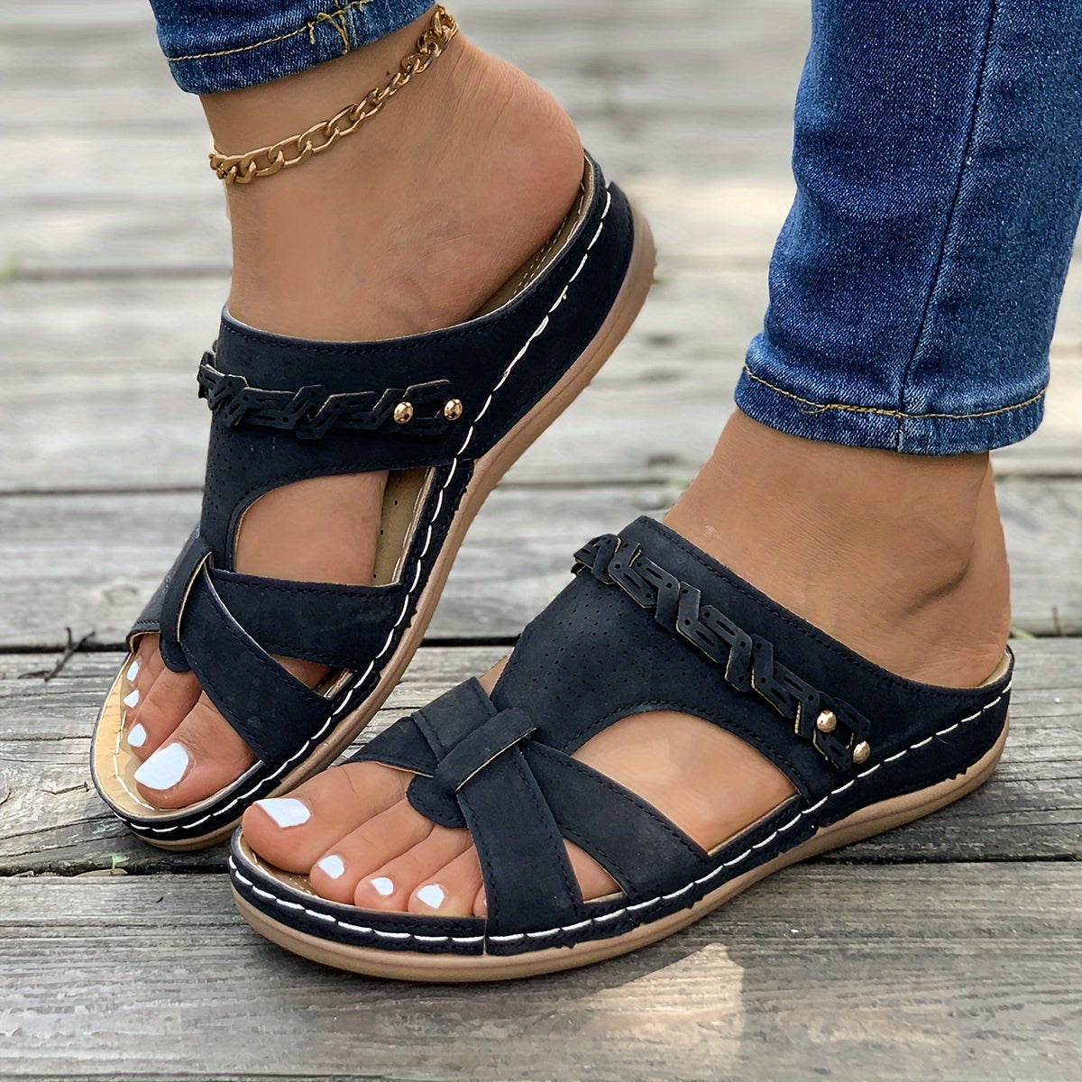 LUMMÉRAS Flow Wedge Slide Sandals