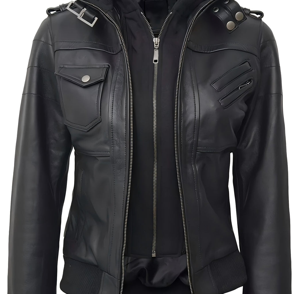 LUMMÉRAS Women's Hooded Moto Jacket