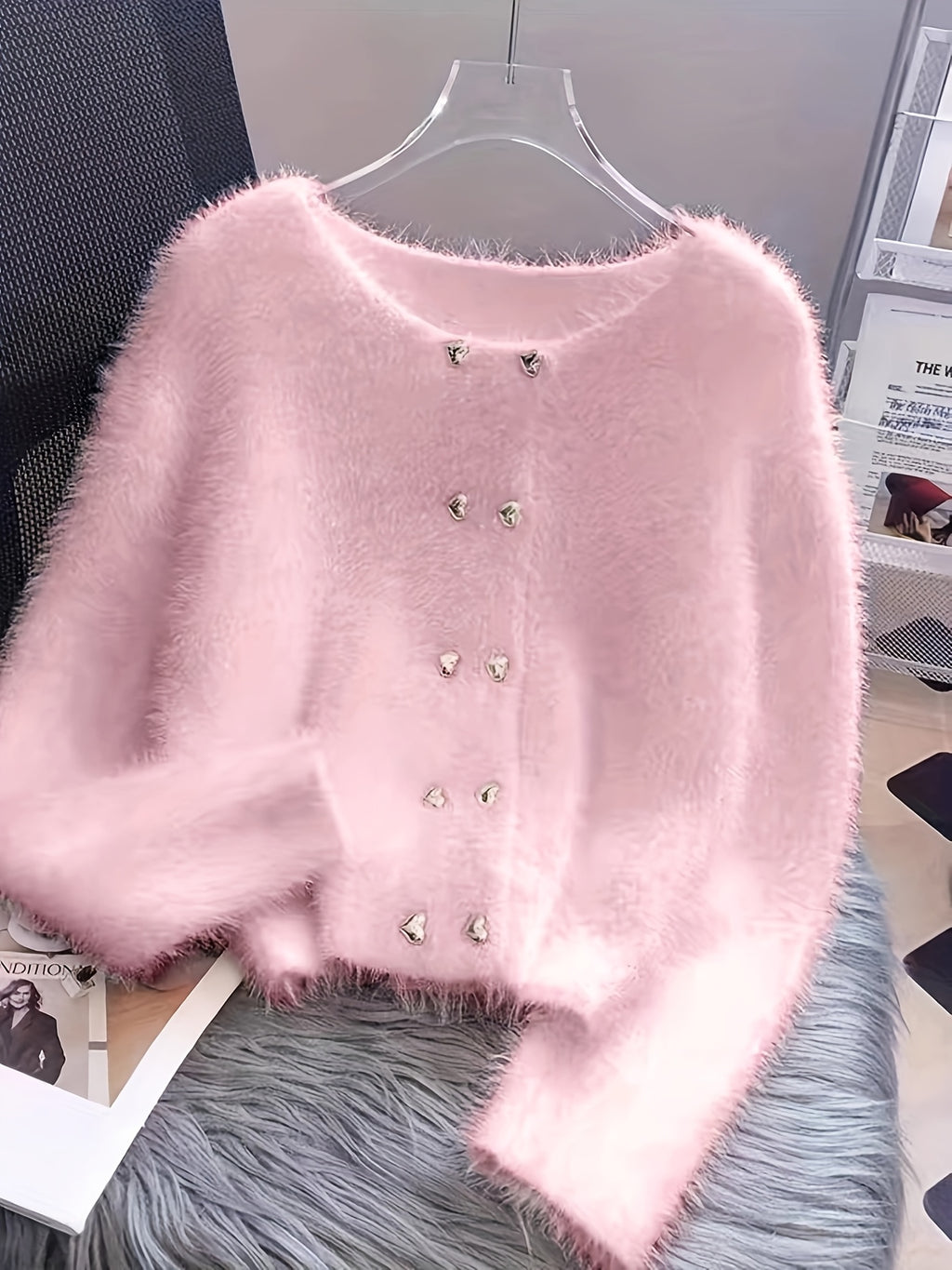 LUMMÉRAS Faux Mink Soft Knit Sweater