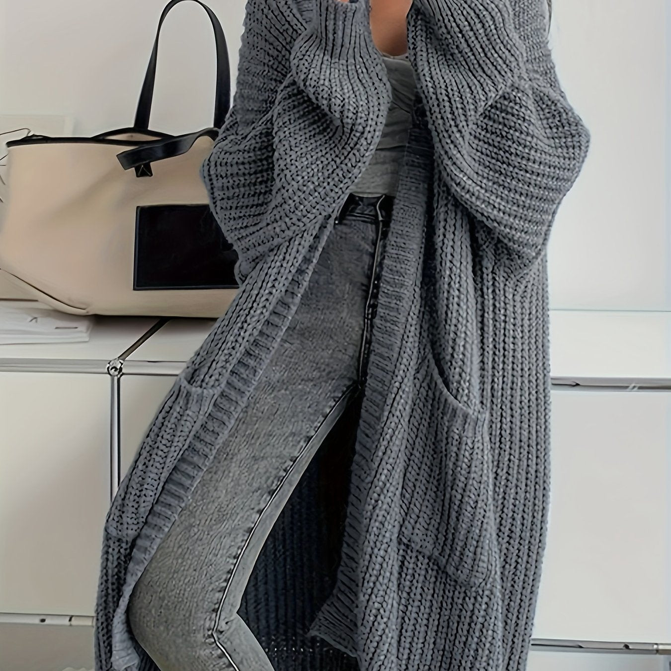 LUMMÉRAS Long Knit Open Cardigan
