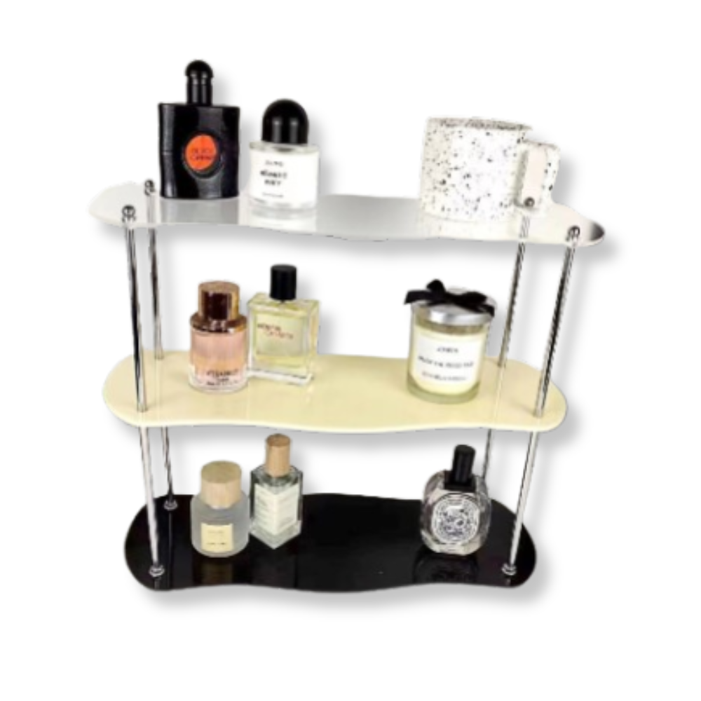 LUMMÉRAS CrystalRise – 3-stöckiges Acryl-Lagerregal